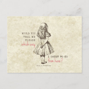 Vintage Alice i Wonderland Vykort