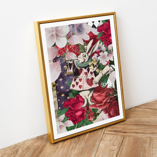 Vintage Alice i Wonderland White Rabbit Poster (Skapare uppladdad)