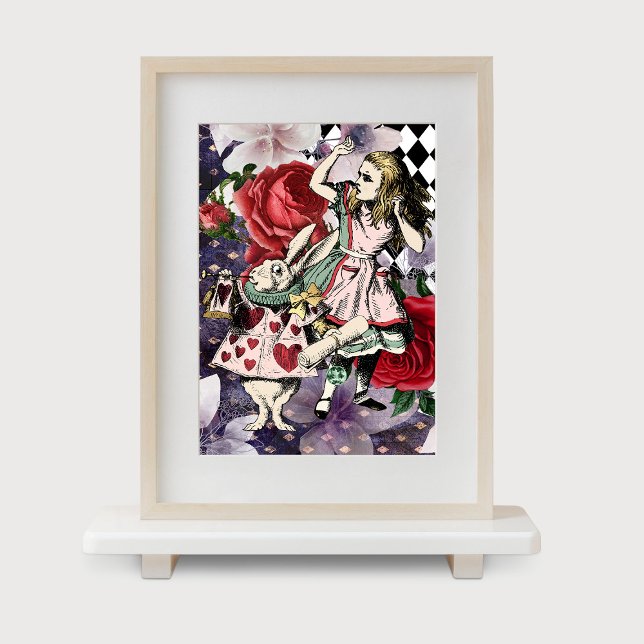 Vintage Alice i Wonderland White Rabbit Poster (Skapare uppladdad)