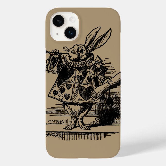 Vintage Alice i Wonderland White Rabbit som Herald (Baksida)