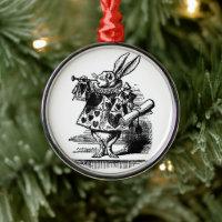 Vintage Alice i Wonderland White Rabbit som Herald