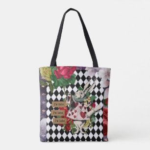 Vintage Alice i Wonderland White Rabbit Tygkasse