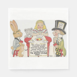 Vintage Alice in Wonderland Mad Tea Party Pappersservett