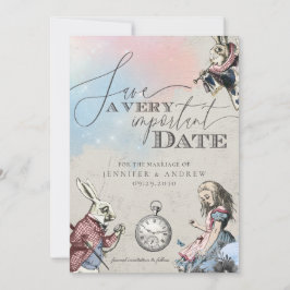 Vintage Alice in Wonderland Spara datum Datumet