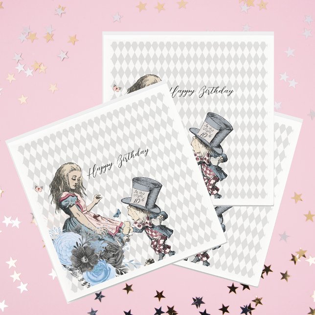 Vintage Alice & Mad Hatter-Anpassadet Pappersservett (Skapare uppladdad)