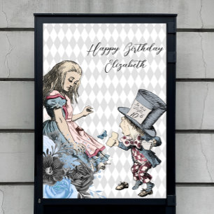 Vintage Alice & Mad Hatter-Anpassadet Poster