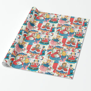 Vintage Alice / röd Huva / Goldilås Presentpapper