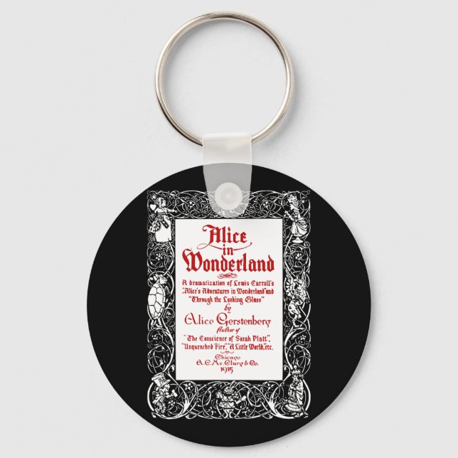 Vintage Alice Titel Nyckelring (Framsida)