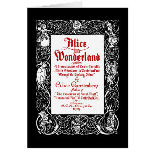 Vintage Alice Title Hälsningskort