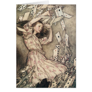 Vintage Alices Äventyr i Wonderland av Rackham Hälsningskort