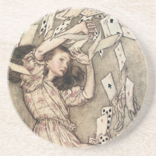 Vintage Alices Äventyr i Wonderland av Rackham Underlägg Sandsten