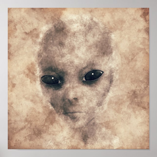 Vintage Alien Poster (Framsidan)