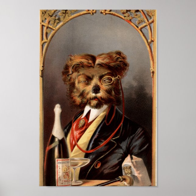 Vintage Alkoholreklam Poster (Framsidan)