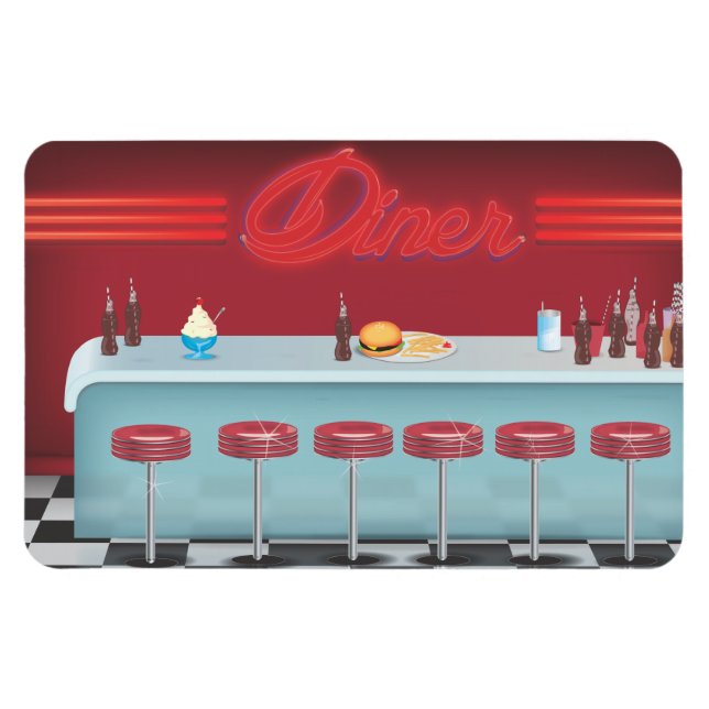 Vintage All American Diner Magnet (Horisontell)