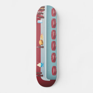 Vintage All American Diner Old School Skateboard Bräda 21,6 Cm