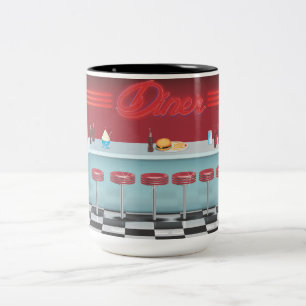 Vintage All American Diner Två-Tonad Mugg