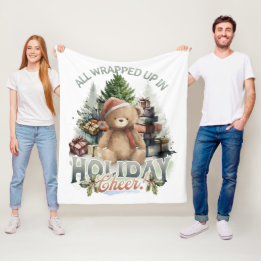 Vintage all figursatt Helgdag Fleecefilt