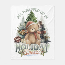 Vintage all figursatt Helgdag Fleecefilt