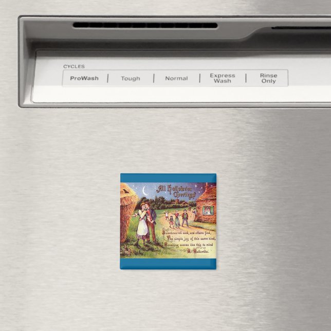 Vintage All Halloween Hälsning par Magnet (In Situ (Dishwasher))