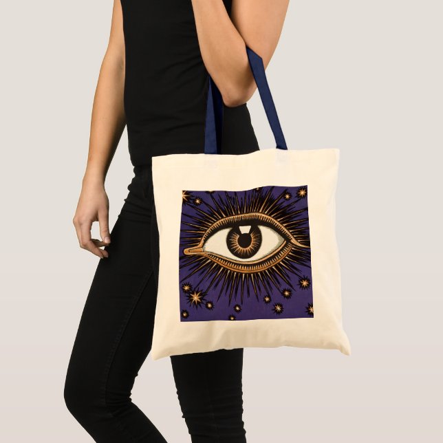 Vintage All Seeing Eye Mystisk Celestial Konst Tygkasse (Framsida (produkt))
