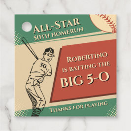 Vintage All Star Baseball Men 50th Birthday Gåvor Etiketter