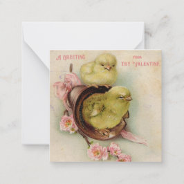 Vintage Alla hjärtans dag-kort Anteckningskort