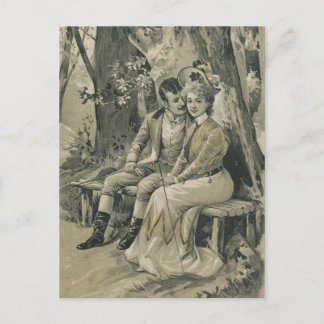 Vintage Alla hjärtans dag-kort Helg Vykort