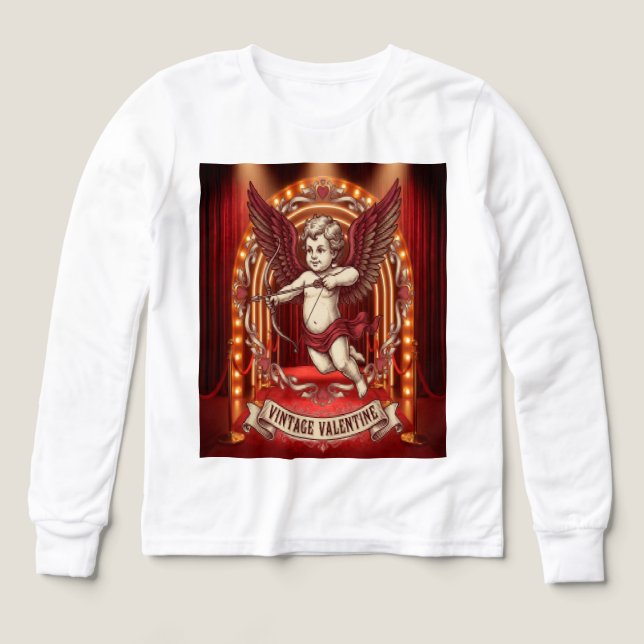 Vintage Alla hjärtans dag  T Shirt (Design framsida)