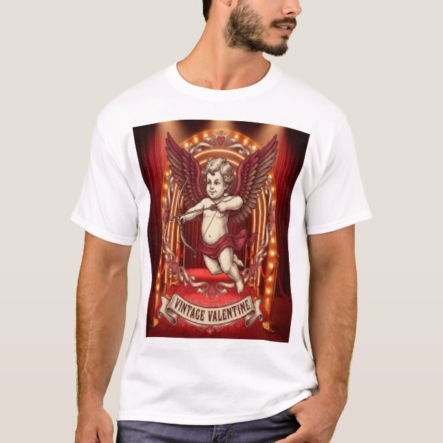 Vintage Alla hjärtans dag T Shirt (Framsida)