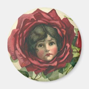 Vintage Alla hjärtans dag, viktorianska ansikten i Magnet