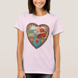 Vintage Alla hjärtans dag, viktorianska keruber hj Tee Shirt