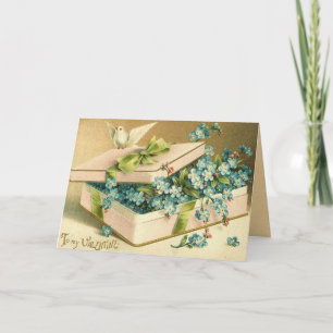 Vintage Alla hjärtans dagskort Helgkort