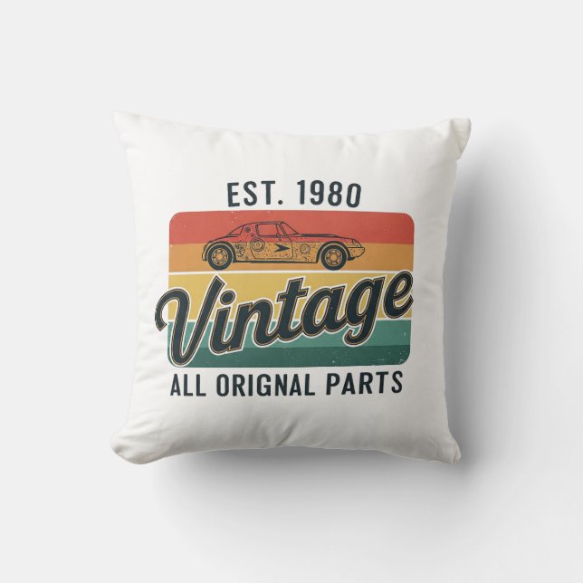 Vintage alla originaldelar kudde (Framsida)