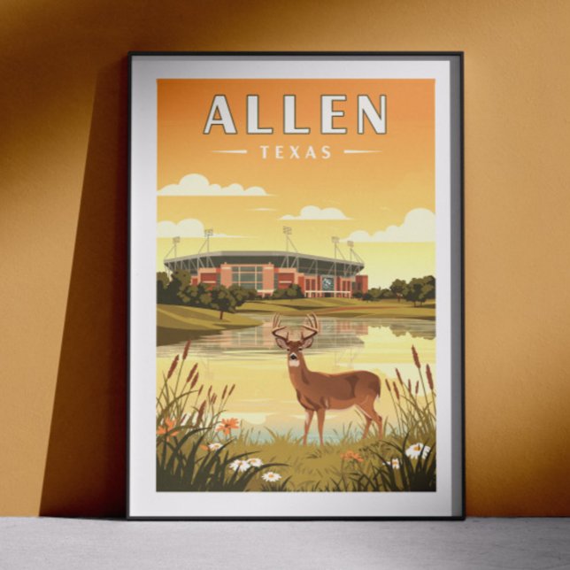 Vintage Allen Texas Poster (Skapare uppladdad)