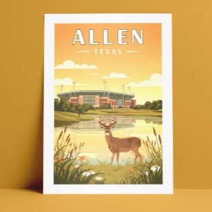Vintage Allen Texas Vykort