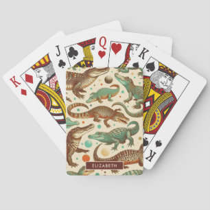 Vintage Alligator Seamlees Casinokort