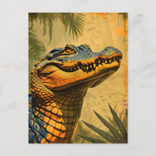 Vintage Alligator Vykort