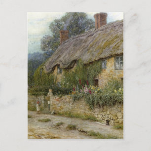 Vintage Allingham Mor Child Entering A Cottage Vykort