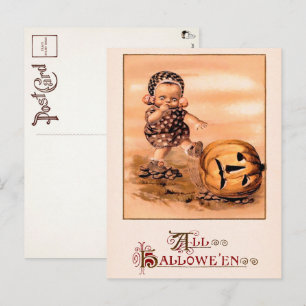 Vintage allt Halloween-vykort Vykort