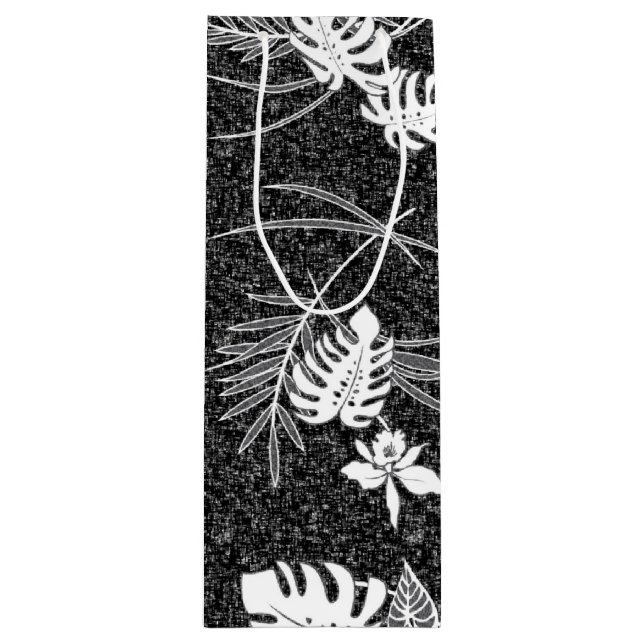 Vintage Aloha Gift Bag | Lau Barkcloth Black (Framsidan)