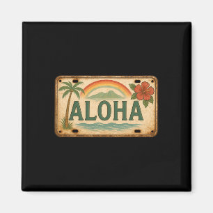 Vintage Aloha registreringsskylt Hawaii Magnet