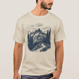 Vintage alpgraveringskonst från bergen t shirt