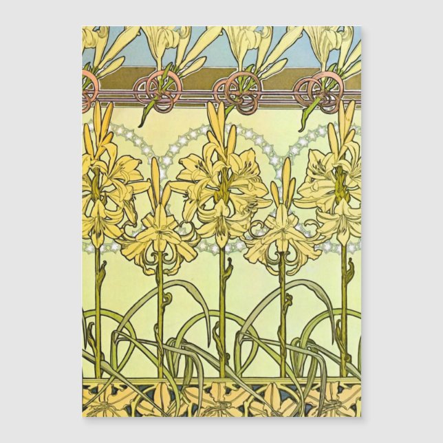 Vintage Alphonse Mucha Art Nouveau Liljemönster (Framsida)