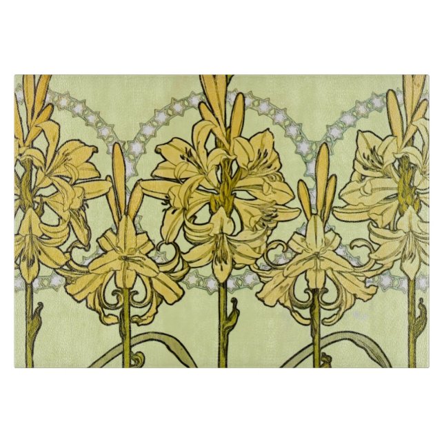 Vintage Alphonse Mucha Art Nouveau Liljemönster (Framsidan)
