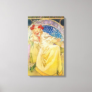 Vintage Alphonse Mucha Artwork Canvastryck