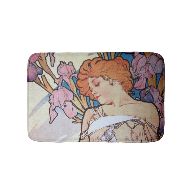 Vintage alphonse Mucha guddess Art nouveau Badrumsmatta (Framsidan)