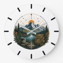 Vintage alpin vildmarksäventyrslandskaps konst