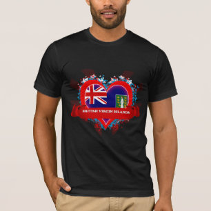 Vintage älskar jag British Virgin Islands Tee Shirt