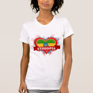 Vintage älskar jag Etiopien T Shirt
