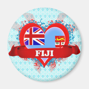 Vintage älskar jag Fiji Magnet